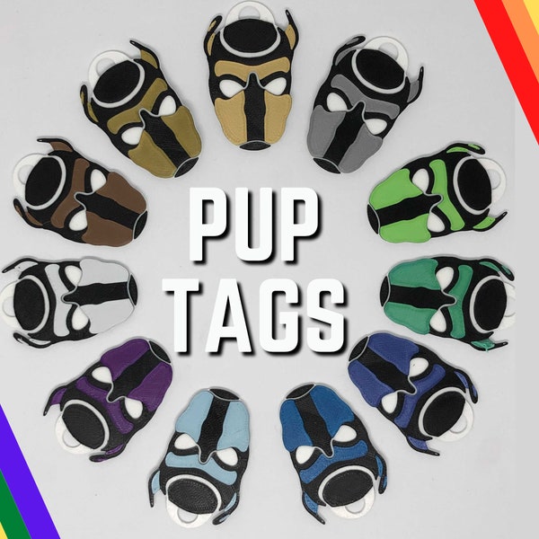 Petplay Pup Mask Tags keychains | Pup Play keychains | Pup Play mask