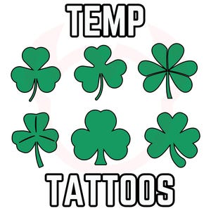 Irish Shamrock Temporary Tattoos St. Patrick’s Day Green Clover Body Art for Adults – Lucky Celtic Tattoo Stickers – Festival Party Favors
