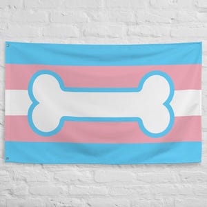 Trans Pup Pride Flag  3 x 5 ft | puppy boy puppy play puppygirl tshirt puppy play tags Pup Hood Trans T-shirt Trans petplay Tshirt pet