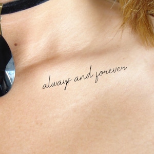 Always And Forever Temporary Tattoo (Sheet of 3)