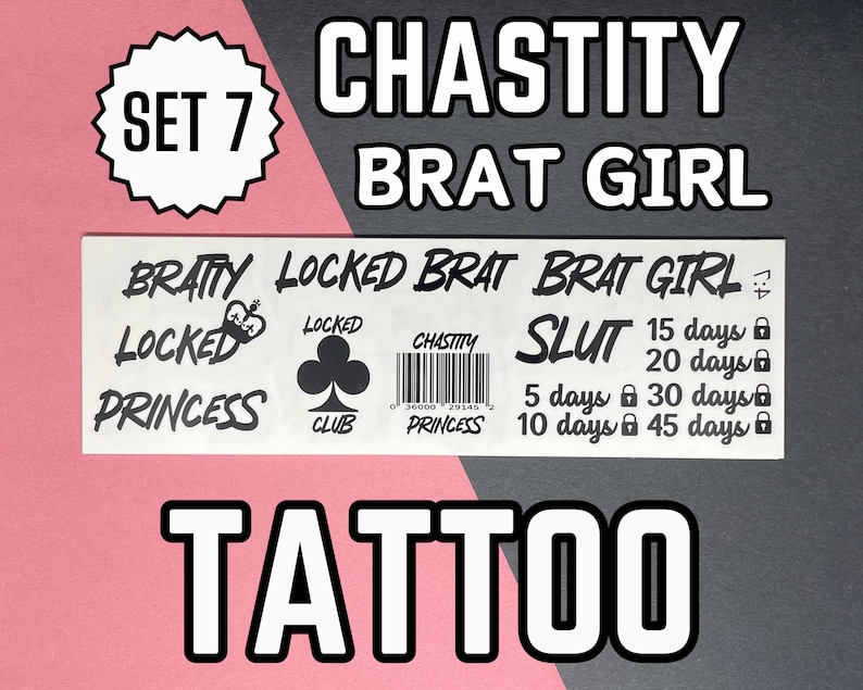 Locked Princess Chastity Temp Tattoos Brat Chastity - Etsy Australia
