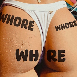 WHoRE temporäres Tattoo Pack - 3 Größen erhältlich