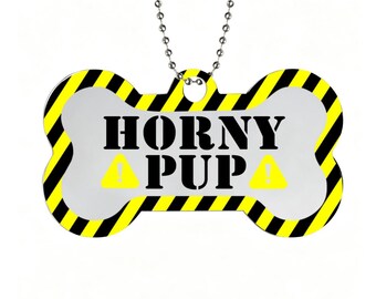 Horny Puppy Pup play tag Stainless Steel Pet Play Tag Bdsm