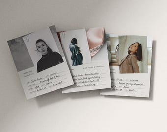 About Me, Model Zed Card, Comp Card, Editable Canva Template For Instagram, IG Post, Small Business Owner Introduction, Neutral Aesthetic