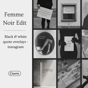 Modelli di citazioni Instagram in bianco e nero modificabili in Canva, Influencer di stile di vita / Mentalità motivazionale, Poesia, Ispirazione per feed editoriali