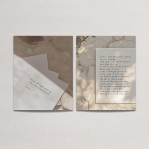 Szablony Canva Light Academia: Cytaty o fakturze papieru, posty na Instagramie poetów i pisarzy, nakładki na papier do pisania, neutralny dziennik zdjęcie 7