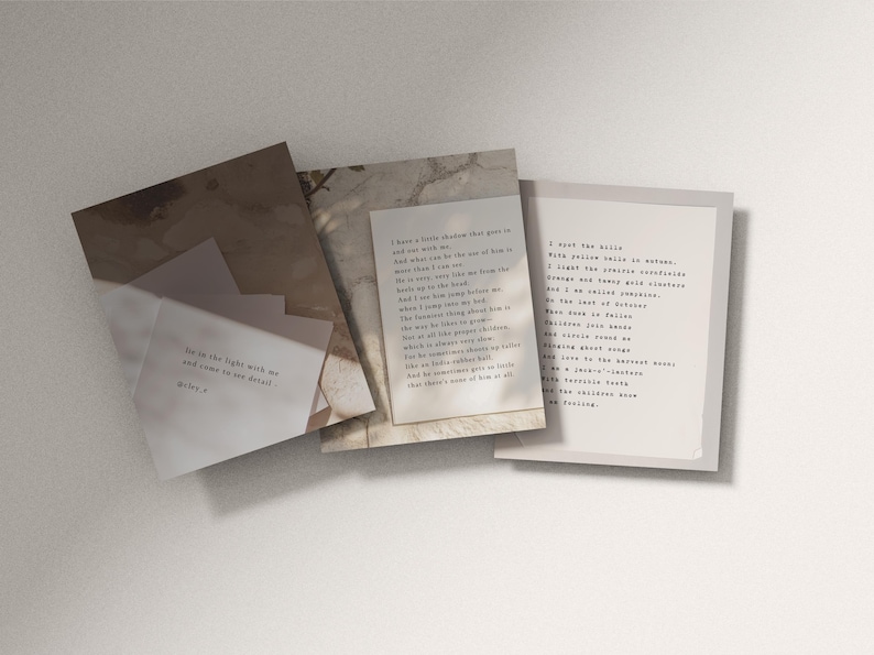 Szablony Canva Light Academia: Cytaty o fakturze papieru, posty na Instagramie poetów i pisarzy, nakładki na papier do pisania, neutralny dziennik zdjęcie 2