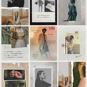 Editorial Instagram Templates | Aesthetic Editable Posts For Content Creators, Lifestyle Canva Collage Photo Diary, Paper Texture - VOL2 image 10