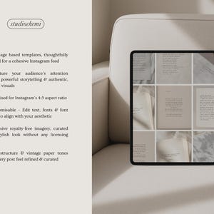 Szablony Canva Light Academia: Cytaty o fakturze papieru, posty na Instagramie poetów i pisarzy, nakładki na papier do pisania, neutralny dziennik zdjęcie 6