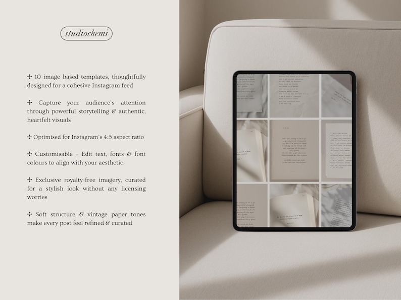 Szablony Canva Light Academia: Cytaty o fakturze papieru, posty na Instagramie poetów i pisarzy, nakładki na papier do pisania, neutralny dziennik zdjęcie 6
