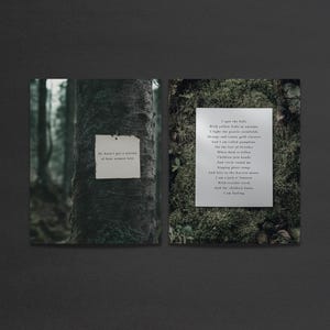 Poets & Writers, Dark Moody Aesthetic Paper Quote Canva Templates For Instagram. IG Posts, Dark Academia Gothic Diary Collage Style image 3