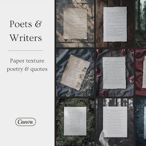 Modelli di Instagram Canva per poeti, scrittori, blogger, artisti, autori / Post con rapporto 4:5, citazioni sulla trama della carta, Dark Romance Fantasy Forest