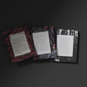 Poets & Writers, Dark Moody Aesthetic Paper Quote Canva Templates For Instagram. IG Posts, Dark Academia Gothic Diary Collage Style image 2