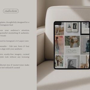 Editorial Instagram Templates | Aesthetic Editable Posts For Content Creators, Lifestyle Canva Collage Photo Diary, Paper Texture - VOL2 image 6