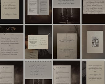 Poets & Writers Canva Templates for Instagram: Paper Texture Journal, Muted Neutral Dark Academia, Spell Esoteric Posts, Collage Editorial