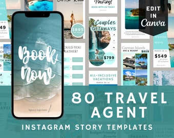 Travel Agent Instagram Story Templates, Travel Agent Content, Travel Agent Templates, Travel Instagram Stories, Travel Canva Templates