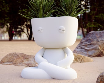 Milo Zen Planter 3D Print Stl File | Stl File For 3D Printers | 3D Home Decor - Digital Download People , Succulent Robert Plant Zen Planter
