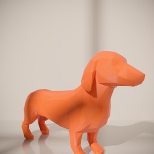 Dachshund Sculpture Animal Dog STL File 3D Print Stl File | Stl File For 3D Printers | 3D Home Decor - Digital Download lowpoly