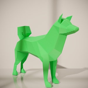 SHIBA INU Lowpoly scultura animale cane STL File 3D Print Stl File / Stl File per stampanti 3D / 3D Home Decor - Download digitale