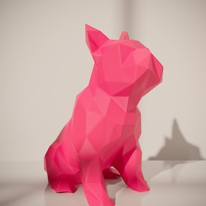 Bulldog francese Lowpoly Scultura Animale Cane STL File 3D Stampa Stl File / File Stl Per Stampanti 3D / Decorazione 3D per la casa - Download digitale