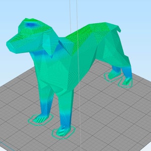 German Pointer Sculpture Animal Dog STL File 3D Print Stl File Stl File For 3D Printers 3D Home Decor Digital Download lowpoly image 2