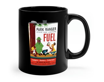 Park Ranger Fuel Can Vintage Inspired Ceramic Mug | 11oz Black Mug