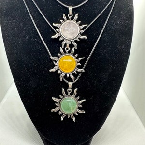 Gemstone Sun Necklace