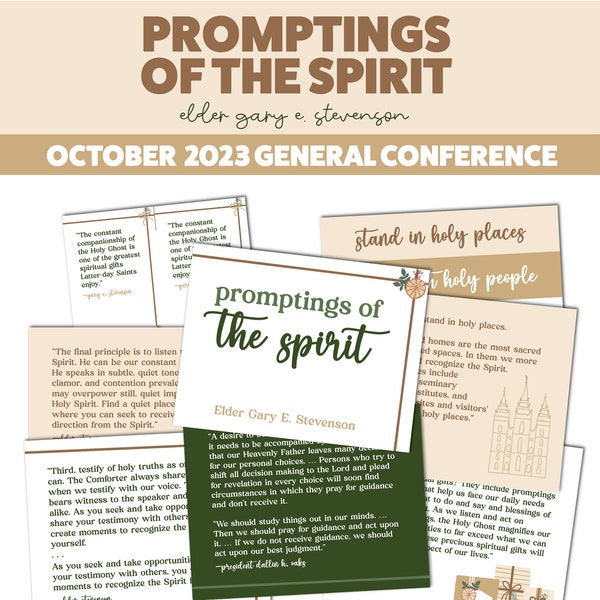 Elder Gary E. Stevenson "Promptings of the Spirit" General Conference October 2023 Relief Society Lesson Help