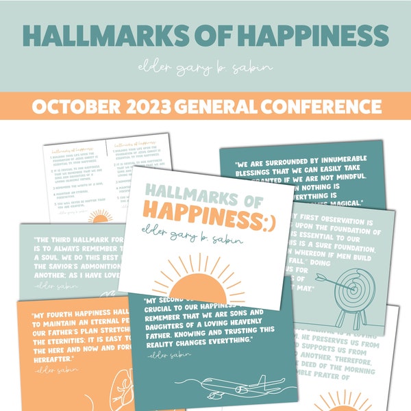 Elder Gary B. Sabin "Hallmarks of Happiness" General Conference October 2023 Relief Society Lesson Help