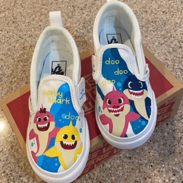 Baby Shark Girl Sneakers Etsy