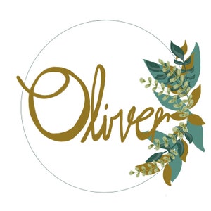 Name art wreath