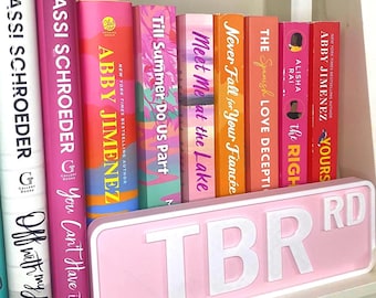 Bookshelf Street Sign | Personalized Color Bookshelf Decor for Book Nook, Book Lover | Bookish Decor | Book Club gifts | Library Shelf Sign
