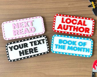 Custom 3D-Printed Book Sign: Personalized Bookshelf Decor