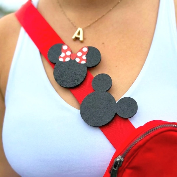 Theme Park Inspired Strap Charms – 3D Printed Bag Accessories – Mouse Icons & Geodesic Sphere Charm | Vacation Accessory