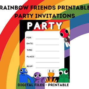 Roblox Rainbow Friends Birthday Invitation - oscarsitosroom