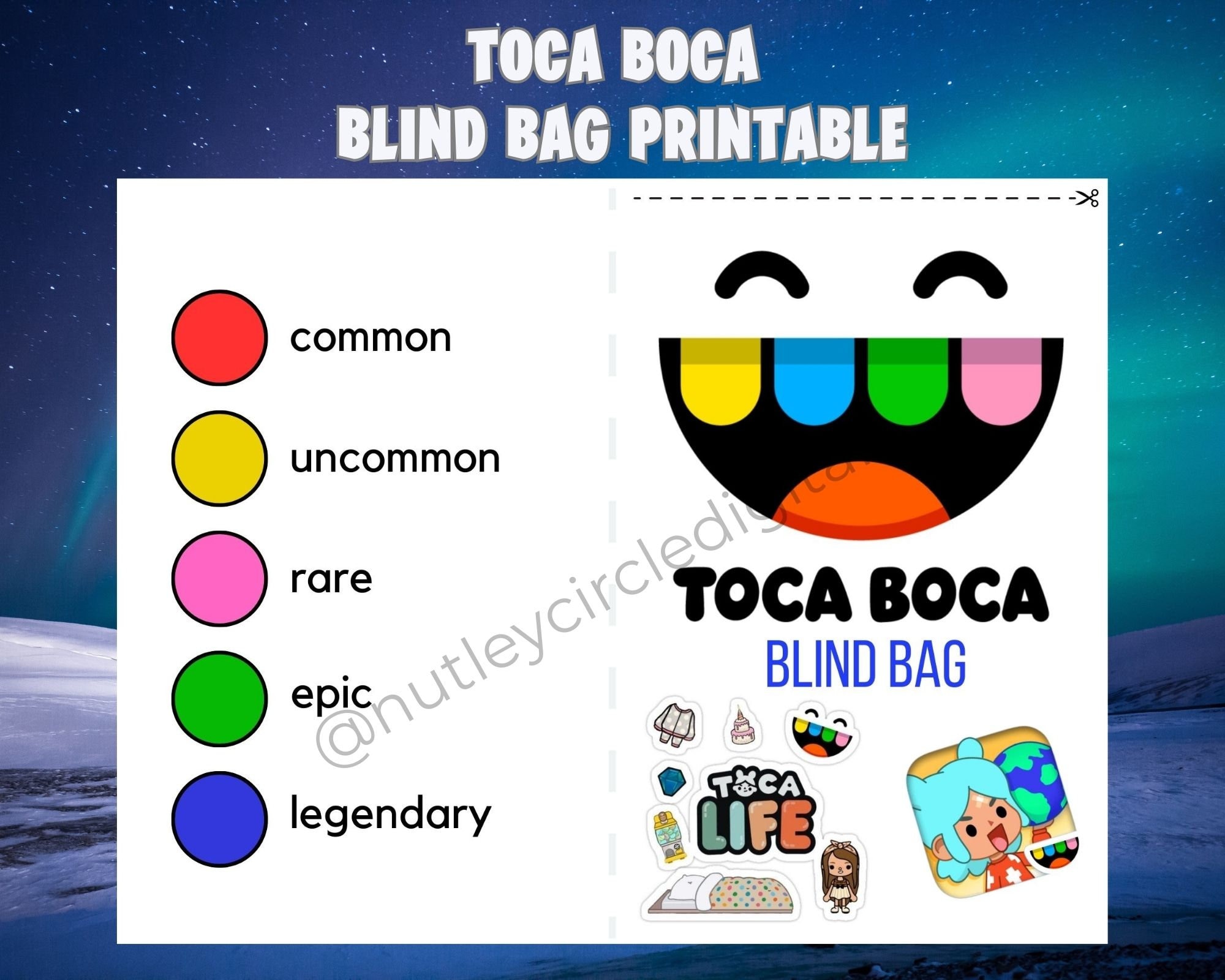 Printable Toca Boca Inspired Printable Blind Bags Fun and Creativity ...