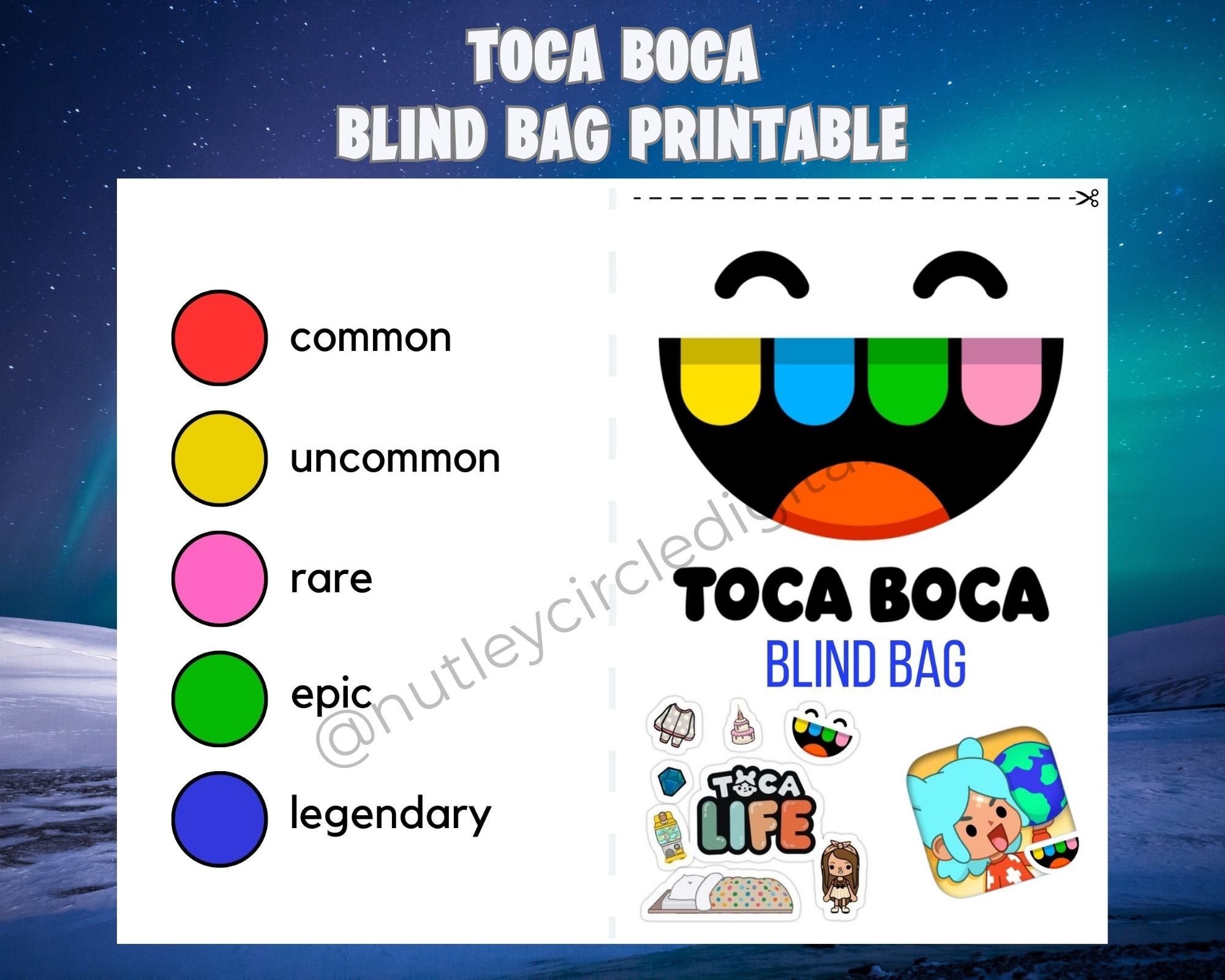 Printable Toca Boca Inspired Printable Blind Bags Fun and Creativity Printable Toca Boca Inspired Printable Blind Bags Fun and Creativity