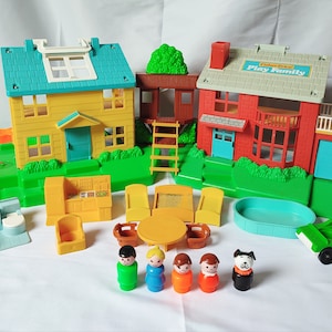 vintage Fisher Price Little People Neighbourhood # 2551, fabriqué au Royaume-Uni (1989)