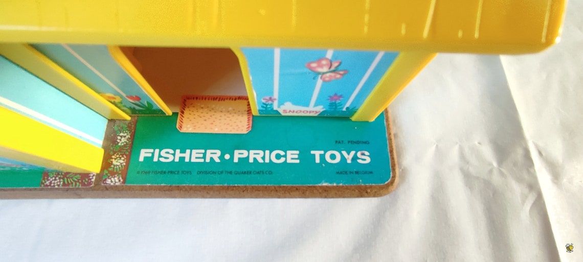 Vintage Fisher Price Play Family House 952 yellow House With Nursery ...