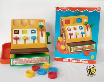 Vintage Fisher Price Cash Register #926 complete with box Made in U.K.