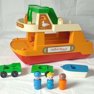 Vintage Fisher Price Play familieveerboot #932, gemaakt in België