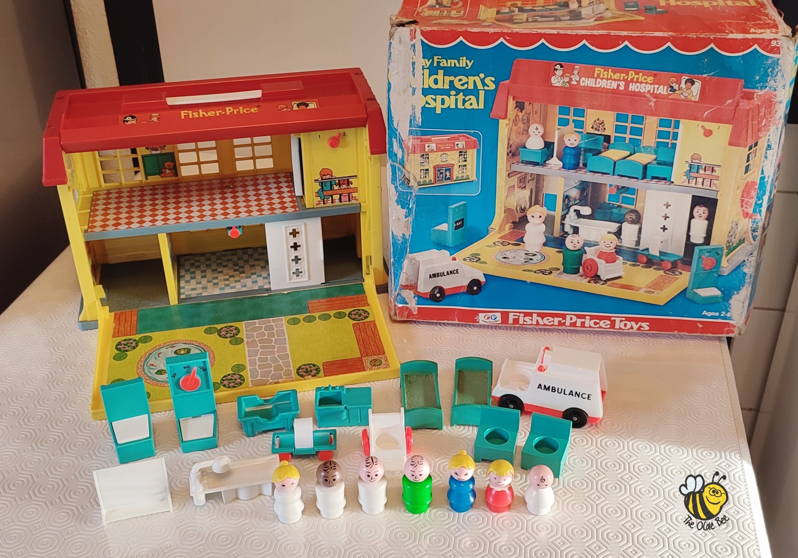 Vintage Fisher Price Play Family Children s Hospital 931 1976 With