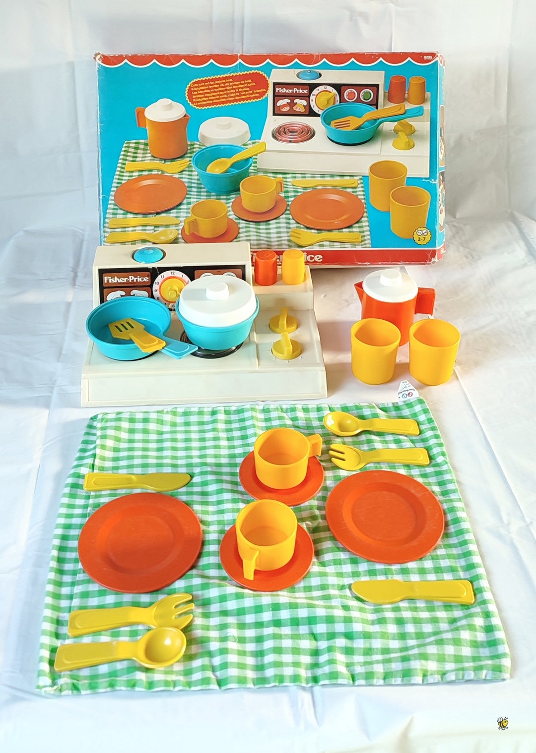 Vintage Fisher Price Kitchen Set 919, Complete With Box, Made in UK
