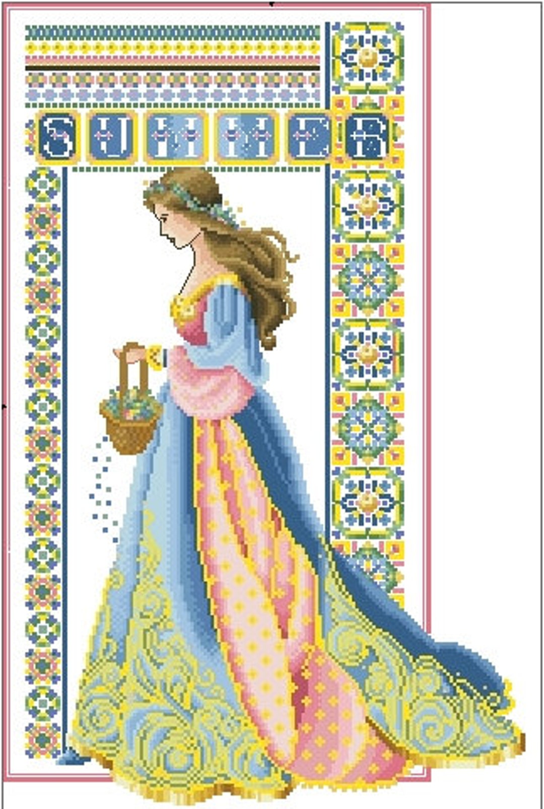 Summer Kreuzstich Set - Komplettset Mit Stoff Und Garn Für Anfänger & Profis