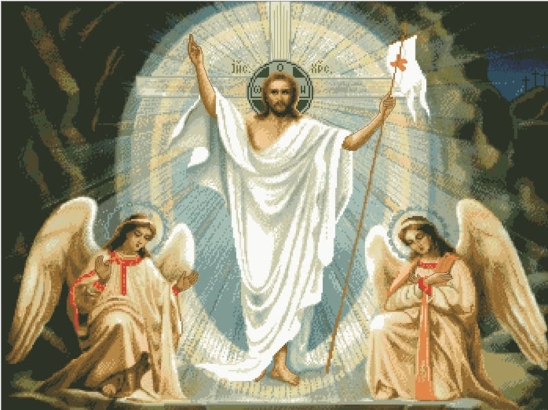 Cross Stitch Pattern the RESURRECTION of CHRIST of Christ EASTER