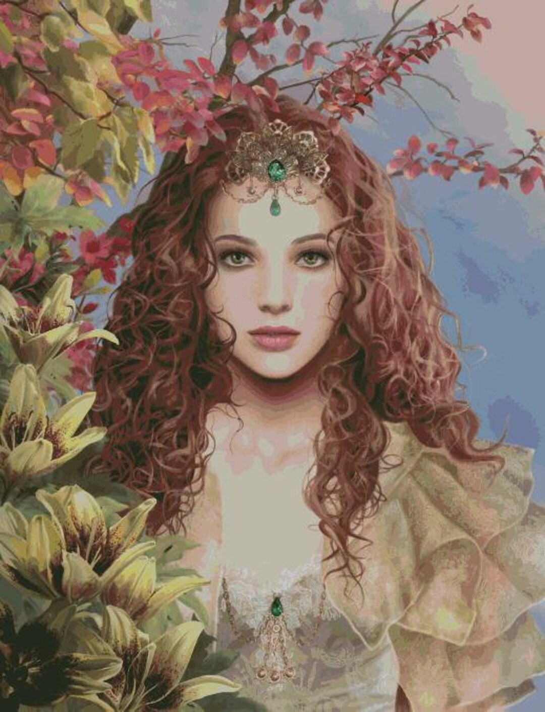 The PRINCESS of Fantasy Cross Stitch Pattern PRINCESS of FANTASY Printable Cross Stitch Patterns
