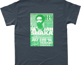 JAH SHAKA 2 -Mens/rave/attitude/gift/t-shirt/fathers day/politics/hip-hop/original/graphic/tshirt cotton/crewneck/unisex/design/logo tee