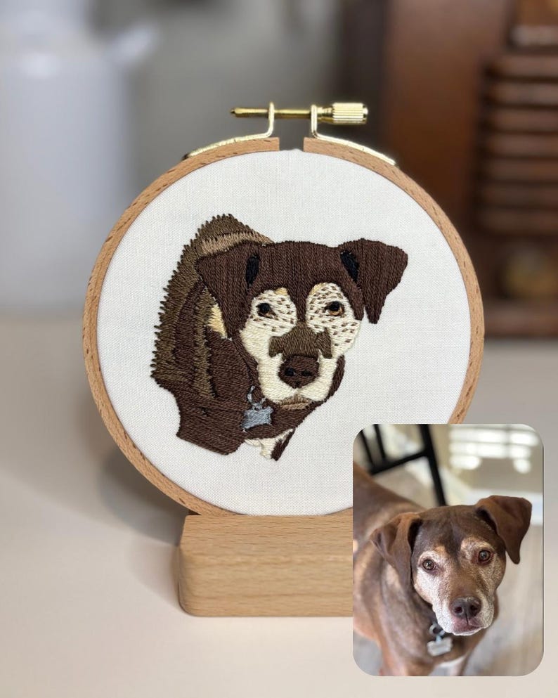 Custom Hand Embroidered Faceless Family Portrait | Anniversary Gift afbeelding 6