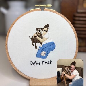 Custom Hand Embroidered Faceless Family Portrait | Anniversary Gift afbeelding 14