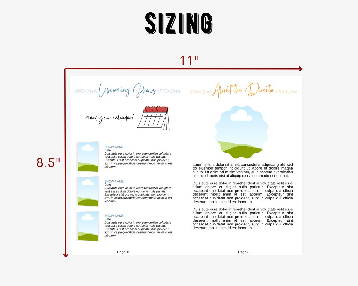 Theatre Playbill Program Canva Template: 12-page Printable (digital ...